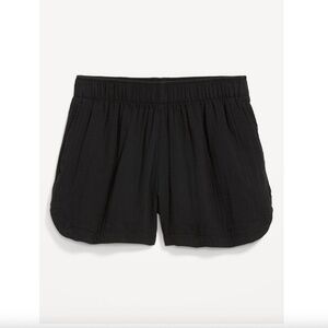 OLD NAVY | Black High Waisted Crinkle Gauze Shorts